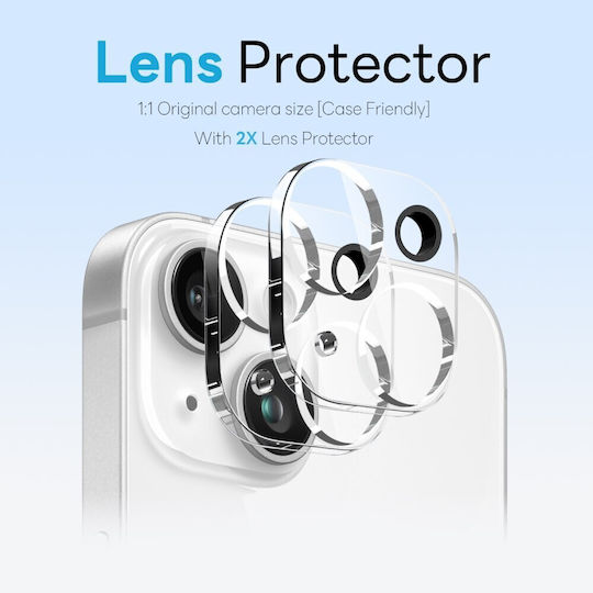 Northjo Set Protection 5 1 Hard Case Screen Camera Protection Semi-Transparent Blue Apple iPhone 14 Plus