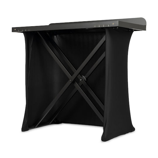 Vonyx Dbe100 Mobile DJ Booth System – Foldable Portable DJ Table 1m Black Lycra 180.100