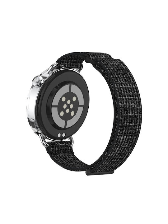 Λουράκι Xiaomi Watch S4 41mm Quick Release Two Section Braided Nylon Loop Magic Tape Reflective Black