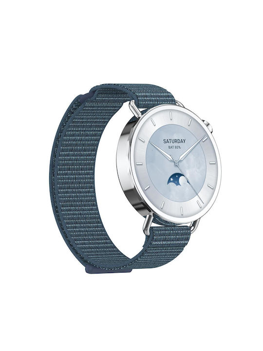 Λουράκι Xiaomi Watch S4 41mm Quick Release Two Section Braided Nylon Loop Magic Tape Gray