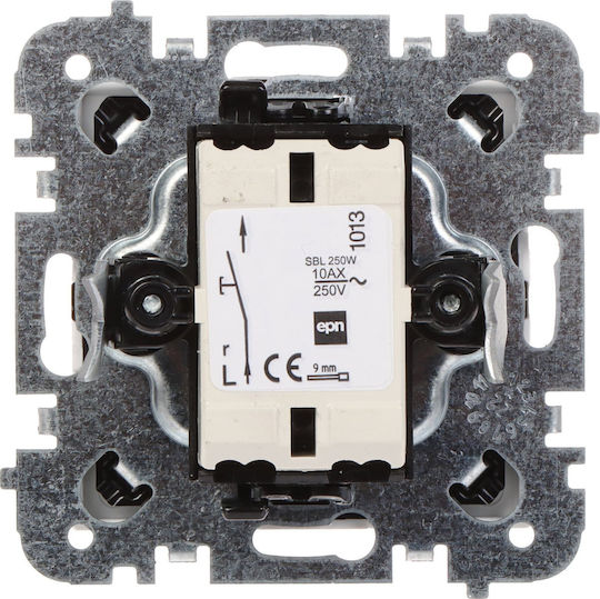 Elektro Plast Recessed Wall Switch Single with White Frame