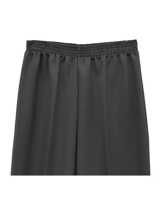 Damen Stoffhose mit Gummiband Schwarz