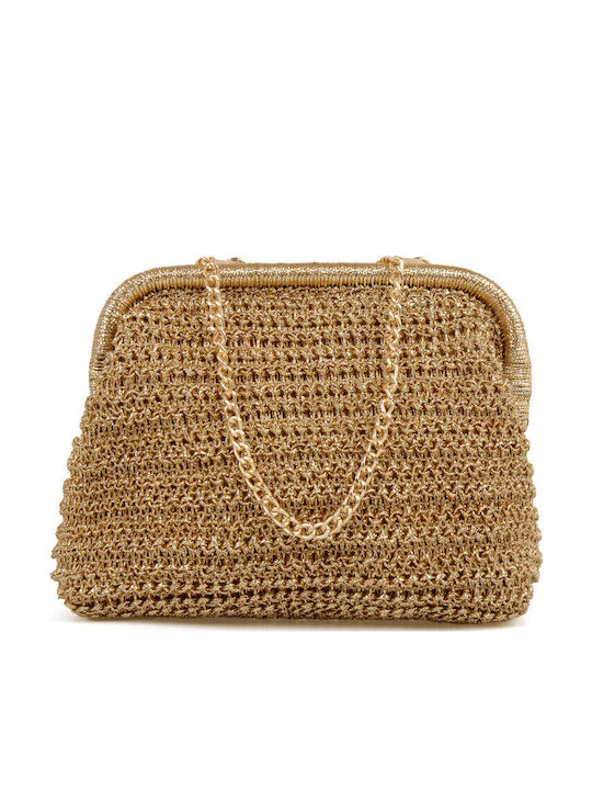 Straw Women's Handbag Gold