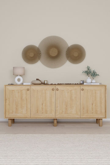 Wooden Console Multicolour L180xW40xH75cm