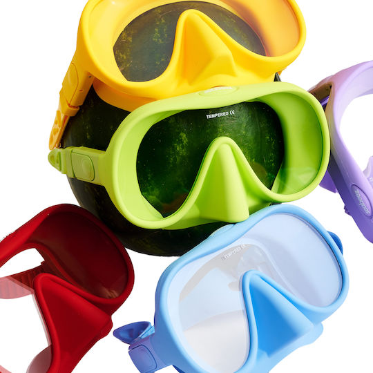 Seabeez Silicone Diving Mask with Snorkel Light Blue
