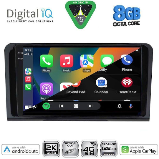 Digital IQ Ηχοσύστημα Αυτοκινήτου για Mercedes-Benz ML / GL Class 2005-2011 (Bluetooth/USB/WiFi/GPS/Apple-Carplay/Android-Auto) με Οθόνη Αφής 9"