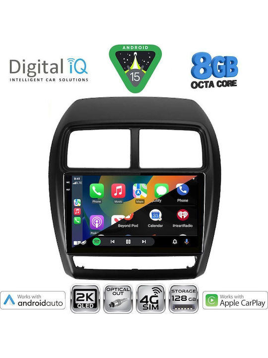 Digital IQ Car Audio System for Mitsubishi Asx 2020-2023 Bluetooth USB WiFi GPS Apple CarPlay Android Auto with 9" Touch Screen