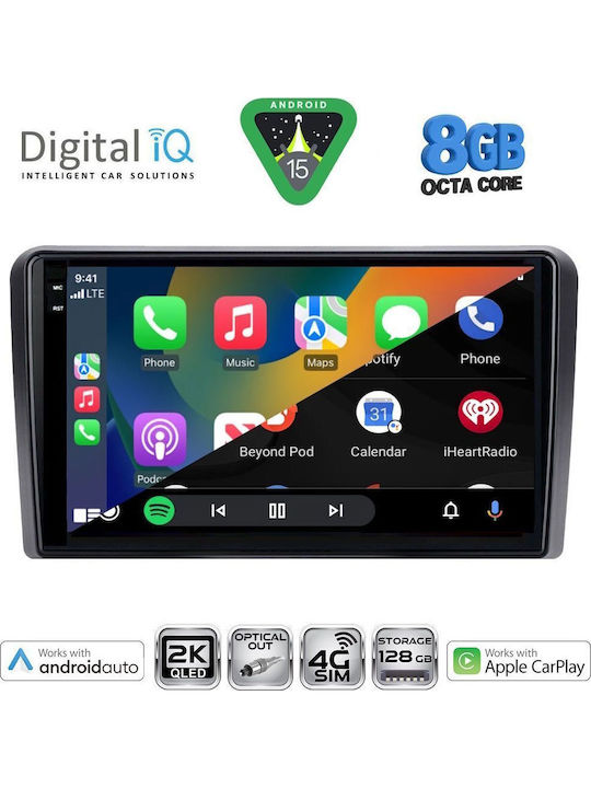 Digital IQ Car Audio System for Nissan Navara 2006-2011 with Clima Bluetooth USB WiFi GPS Apple CarPlay Android Auto with 9" Touch Screen