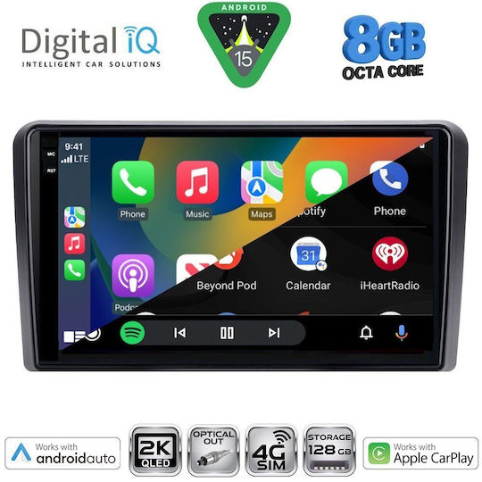 Digital IQ Car Audio System for Nissan Navara 2006-2011 with Clima Bluetooth USB WiFi GPS Apple CarPlay Android Auto with 9" Touch Screen