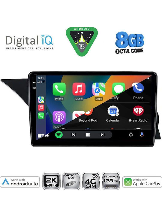 Digital IQ Car Audio System for Mercedes-Benz GLK 2008-2012 Bluetooth USB WiFi GPS Apple CarPlay Android Auto with 9" Touch Screen