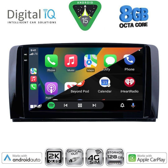 Digital IQ Ηχοσύστημα Αυτοκινήτου για Mercedes-Benz R-Class 2006-2015 (Bluetooth/USB/WiFi/GPS/Apple-Carplay/Android-Auto) με Οθόνη Αφής 9"