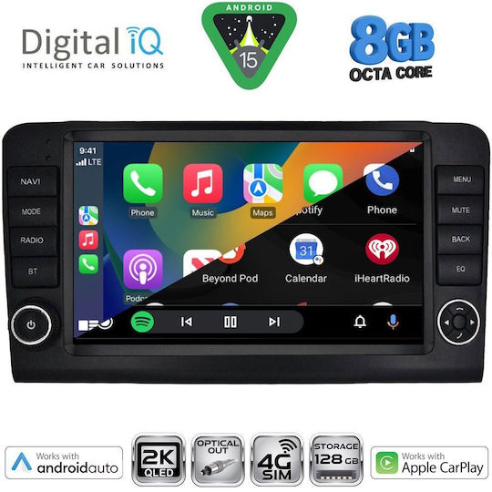 Digital IQ Автомобилна Аудио Система за Mercedes-Benz ML / GL Class 2005-2011 (Bluetooth/USB/Wi-Fi/GPS/Apple CarPlay/Android Auto) с Touch Screen 9"