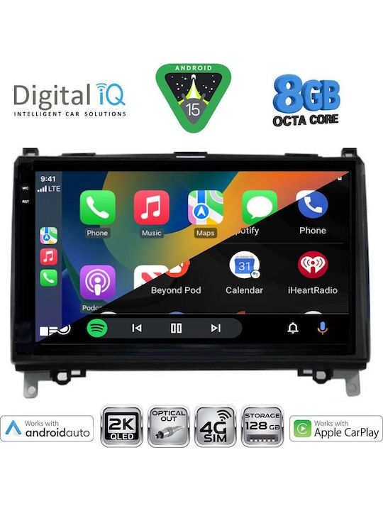 Digital IQ Car Audio System for Mercedes-Benz Sprinter / Vito 2007-2020 Bluetooth USB WiFi GPS Apple CarPlay Android Auto with 9" Touch Screen