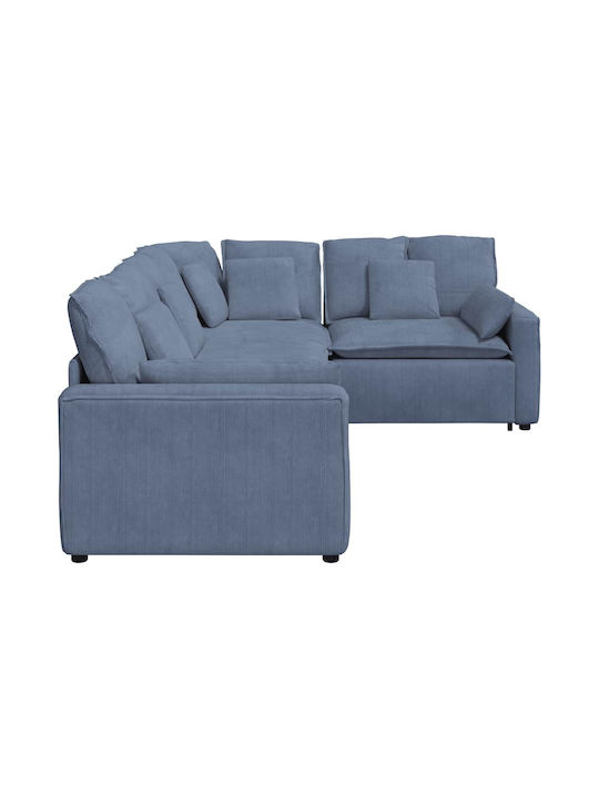 Corner Blue Couch 317x217x64cm