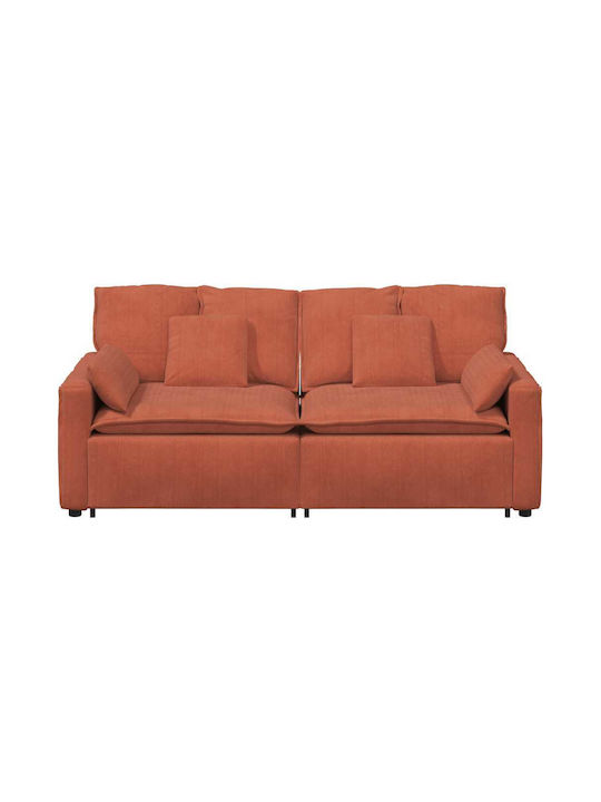 Doppelsitzer Sofa Rot Orange 224x105x64cm