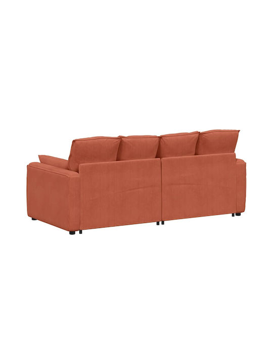Doppelsitzer Sofa Rot Orange 224x105x64cm
