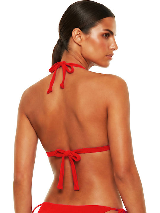 Bikini Τριγωνάκι B Cup με Ενίσχυση Κοραλι