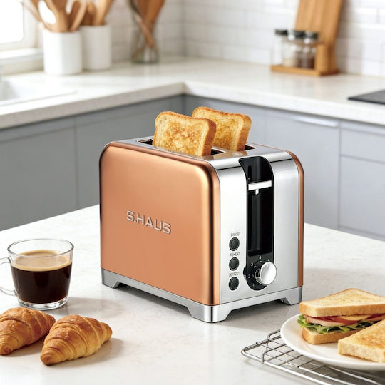 Swiss Haus Toaster 2 Slots 930W Copper