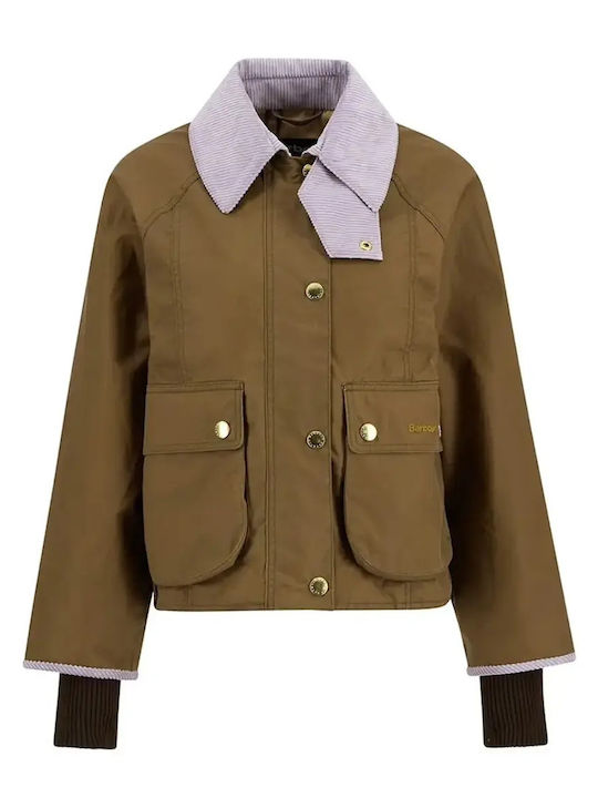 Beadnell Wax Crop Women's Jacket for Winter Brown