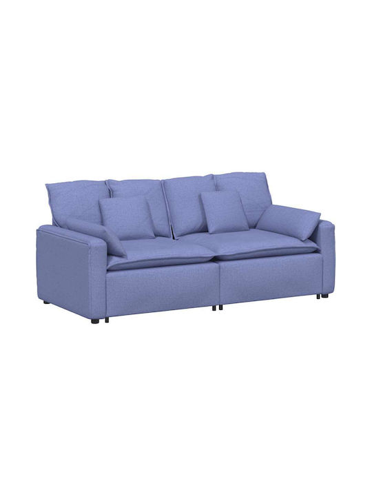 Διθέσιος Καναπές Μπλε 224x105x64εκ.