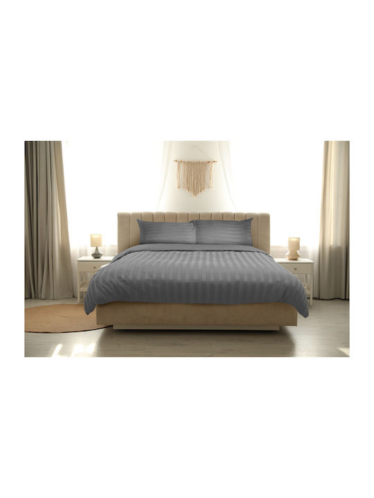Green Future Duvet Cover Set 200x220cm Double With 2 Pillowcases & 1 Bed Sheet Gray