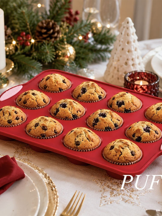 Φόρμα Ζαχαροπλαστικής για Cupcakes/Muffins από Σιλικόνη