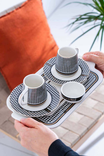 SteweHome Set Coffee Cups Made of Black Porcelain 100ml 2 Pieces