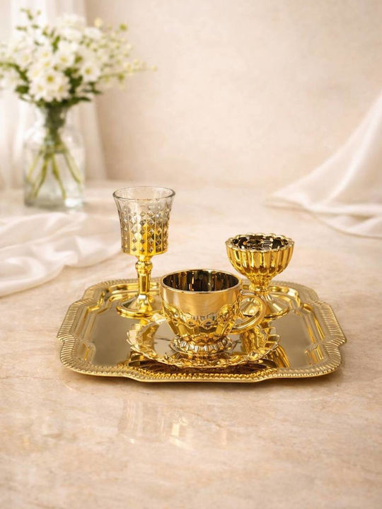 SteweHome SteweHome Kaffee Glas Gold Tasse 80ml