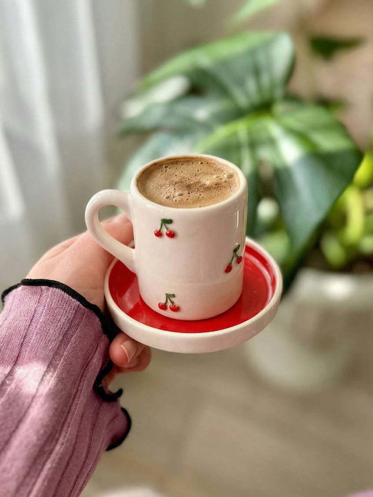 SteweHome Set Of Multicolour Ceramic Coffee Cups 80ml 4 Pieces