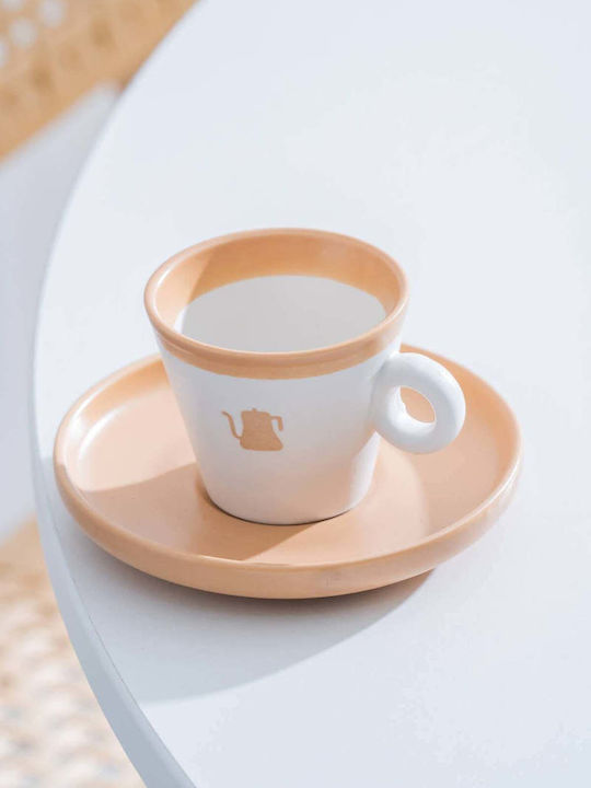 SteweHome Set Coffee Cups Made of Multicolour Porcelain 100ml 6 Pieces