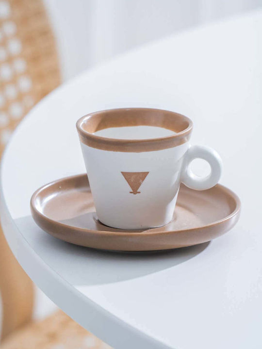 SteweHome Set Coffee Cups Made of Multicolour Porcelain 100ml 6 Pieces
