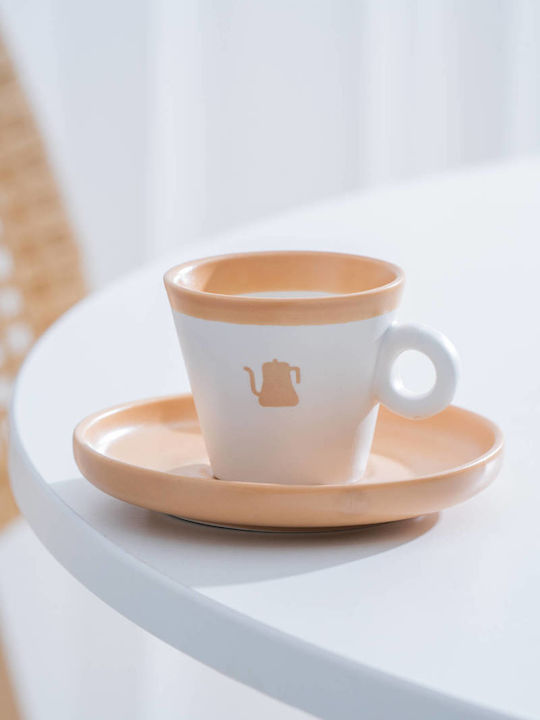 SteweHome Set Coffee Cups Made of Multicolour Porcelain 100ml 6 Pieces