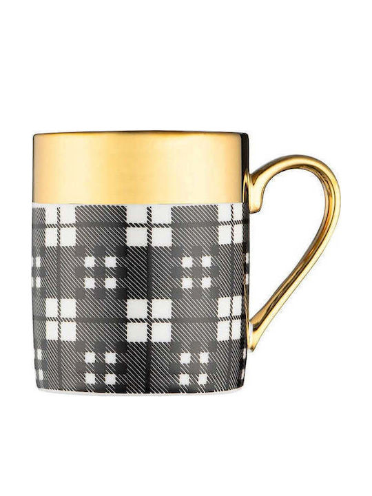SteweHome Set Of Black Porcelain Coffee Cups 90ml 6 Pieces