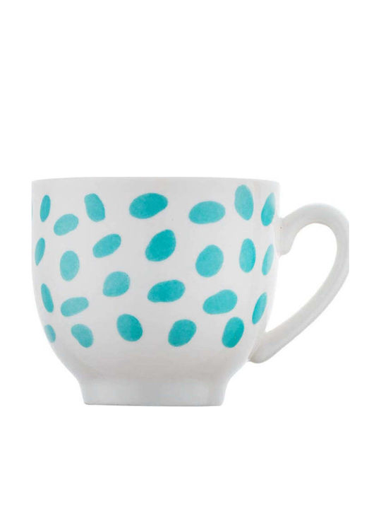 SteweHome Set Of Green Porcelain Coffee Cups 90ml 2 Pieces