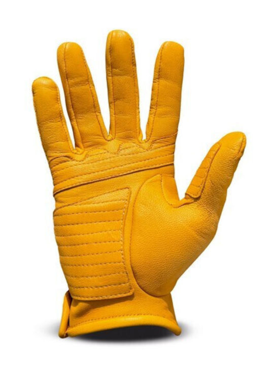 DMD Schutz Sommerzeit Herren Leder Motorradhandschuhe Gelbe Perforierte DMD Schutz Sommerzeit Herren Leder Motorradhandschuhe Gelbe Perforierte