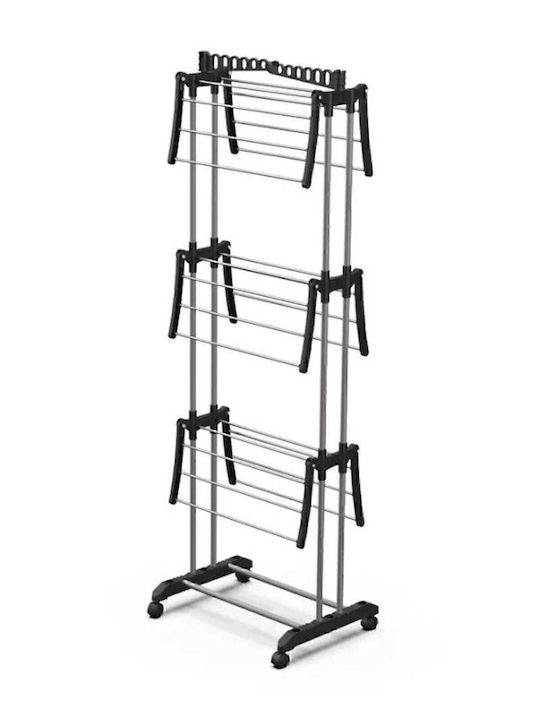 SteweHome Folding Floor Clothes Drying Rack Made of Plastic