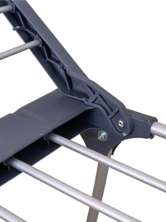 SteweHome Folding Floor Clothes Drying Rack Aluminum for Garden