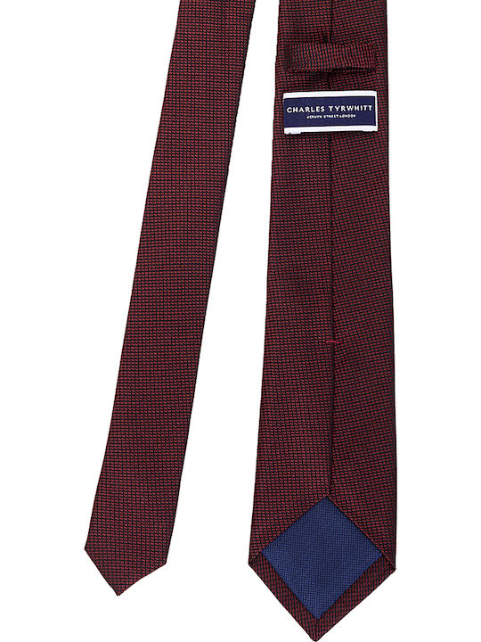 Charles Tyrwhitt Silk Men's Tie Monochrome Red