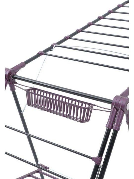 SteweHome Folding Floor Clothes Drying Rack Made of Metal