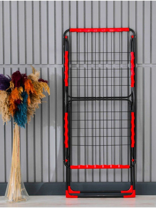 SteweHome Folding Floor Clothes Drying Rack Made of Metal with 20m Hanging Length