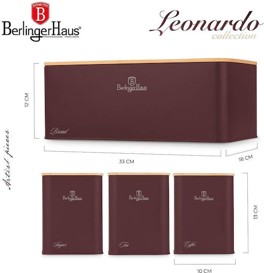 Berlinger Haus Хлябохранилище с Капак Inox Сиво