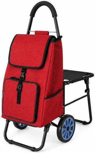 Stoff Einkaufswagen Klappbar Schwarzes 100x35x30cm