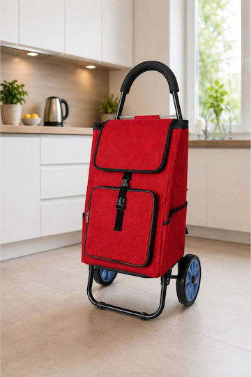 Stoff Einkaufswagen Klappbar Schwarzes 100x40x30cm