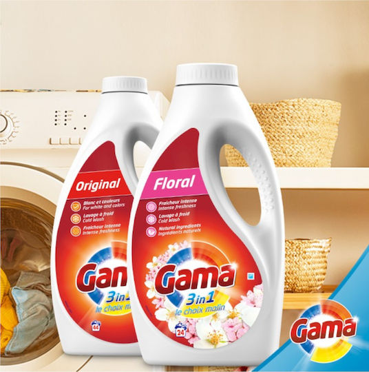 Gama Konzentriertes Flüssiges Waschmittel für Weiße Kleidung 1,98 lt (44 Messbecher)