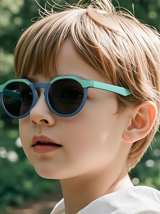 Techsuit Ochelari De Soare Pentru Copii Rotunzi Cu Lentile Polarized Negri