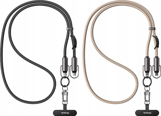Mcdodo Phone Lanyard Neck Crossbody Insert Beige Usb-c Cable 60w