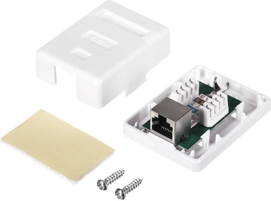 Netrack Surface-mount Socket Complete 1xrj45 8p8c Ftp Cat5e Lsa