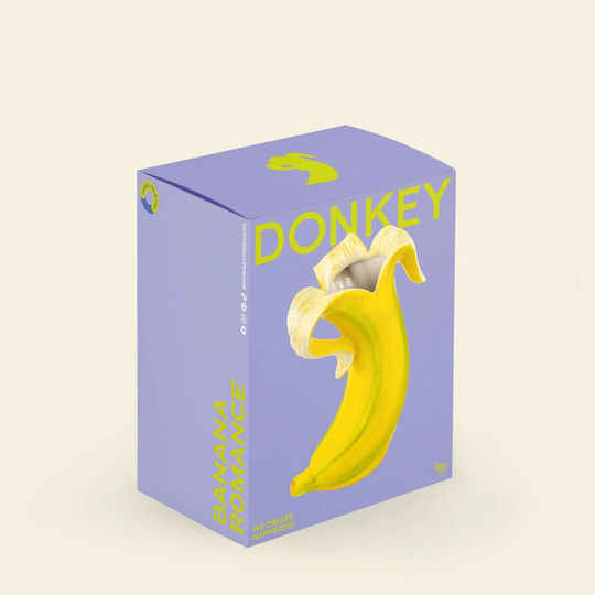 Donkey Dekorative Vase Glas Banana Romance Gelbe