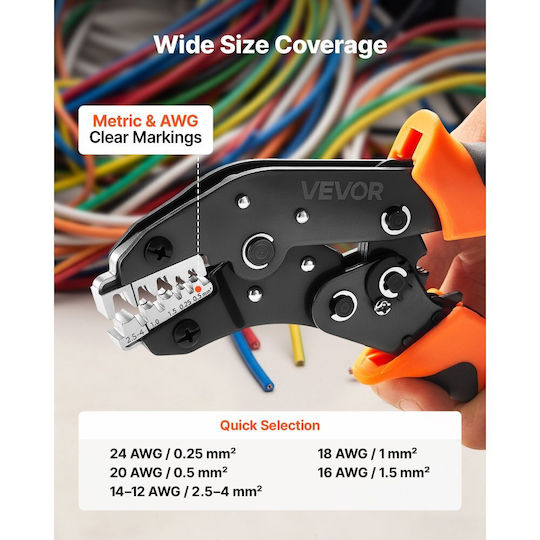 Vevor Crimping Pliers with Ratchet Mechanism