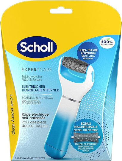 Scholl Velvet Smooth Pilă Electrică Cristale de Diamant 2 Viteze 2 Rezerve Incluse Exfoliere Conturare Albastru